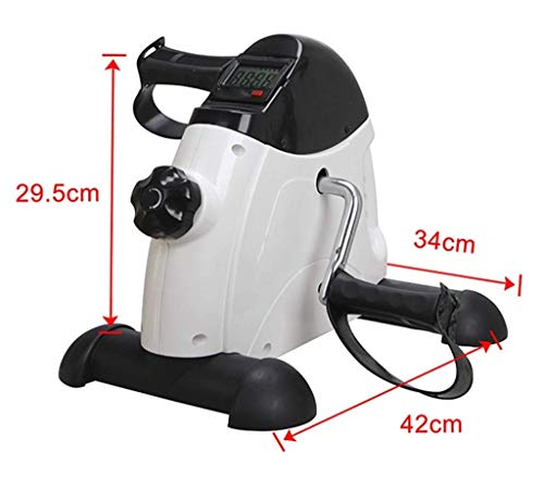 N/A Portable Fitness Pedal Stationary Under Desk Indoor Exercise Machine Bike for Arms Legs Physical Therapy with LCD Display Calorie Counter 42