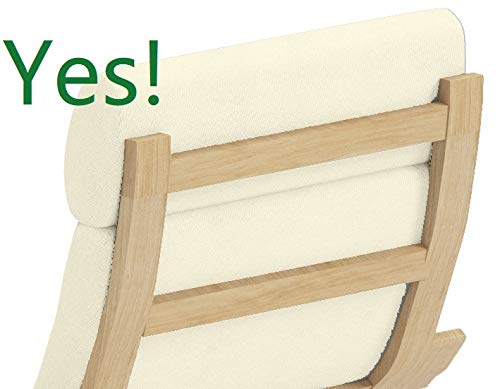 HomeTown Market Only Covers. Chair is not included! Duable Poang Chair Cover Replacement is Compatible For IKEA Poang Armchair Slipcover (Faux Le