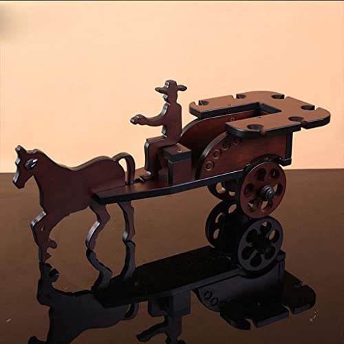 NEOCHY Solid Wine Rack, Wine Bottle Rack European Creative Family Decoration Carriage Wine Rack