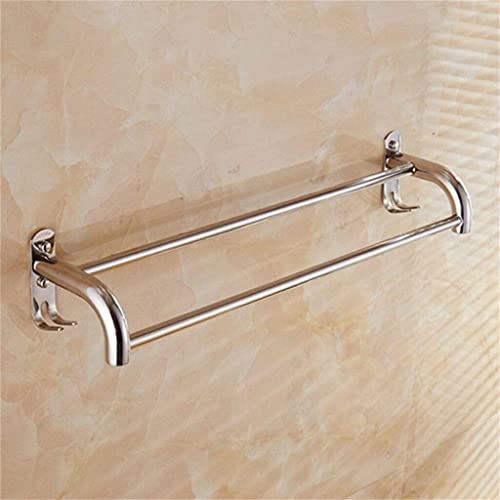Bathroom Double Towel Bar/Towel Rack/Towel Rack/Wall-Mounted Towel Rack Suitable for Bathroom/Kitchen Tower Hanger/50Cm