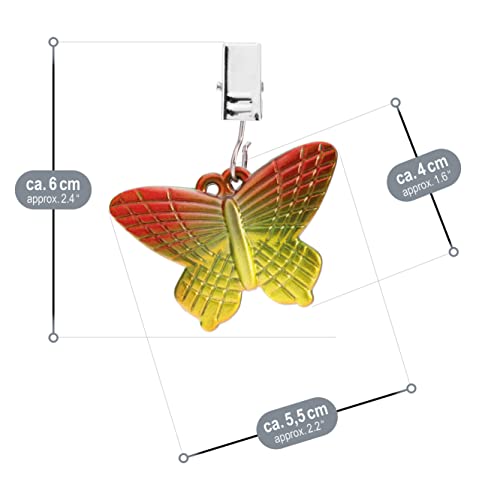 COM-FOUR® 8x tablecloth weights - tablecloth weights in the shape of dragonflies and butterflies - tablecloth clamps - approx. 35g each - tablecl