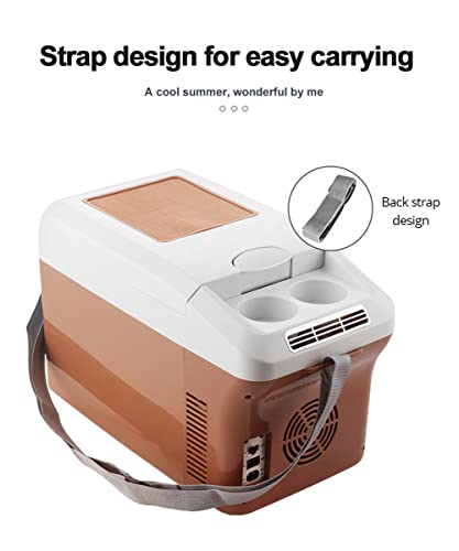 SPLAWN Portable Car Fridge Freezer, 12V/24V Household Refrigerated Portable Small Freezer, 15L Compact Compressor Car Refrigerator, Suitable for