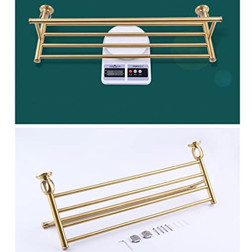 HIGOH Towel Racks, Bathroom Towel Rack Wall Mounted Towel Holder,Brushed Double Towel Rack,Bathroom Shelf,Bathroom Storage Towel Holder