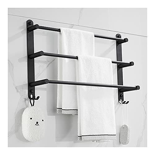 HIGOH Towel Racks, Towel Rail for Bathroom,Stainless Steel Hand Towel Holder,Bathroom Wall Mounted Towel Holder,Screw Free Installation Towel Bar