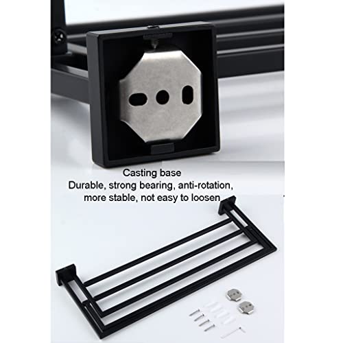 HIGOH Towel Racks,Bathroom Towel Rack Wall Mounted Towel Holder,Matte Double Bath Towel Rack,Stainless Steel Bathroom,Folding Towel Holder,Simple