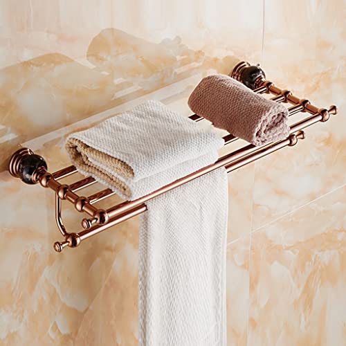 HIGOH Towel Racks, Bathroom Towel Rack Wall Mounted Towel Holder,Towel Rack,Bathroom Rack,Perforated Antique Bath Towel Holder,European Hanging T