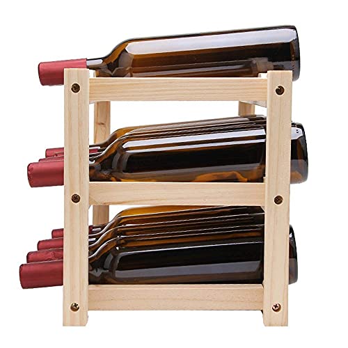 EYLINK Wine Racks, DIY Beer Holder Kitchen Bar Solid Wood Display Shelf Room Wine Cabinet Hotel Wine Bottle Rack