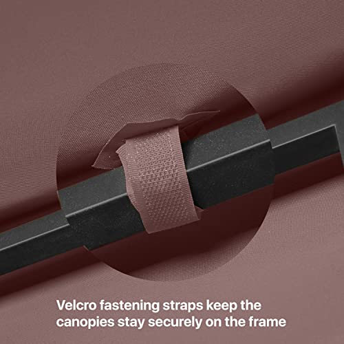 Flexzion 8x8 Gazebo Canopy Replacement Top Waterproof Cover - Outdoor Gazebo Canopy Cover - Double Tier UV30 Cover for Canopies, Garden, Patio, Y