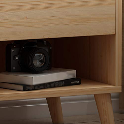 JYDQM Nordic Minimalist Bedside Table, Minimalist Bedroom Solid Wood Storage Cabinet