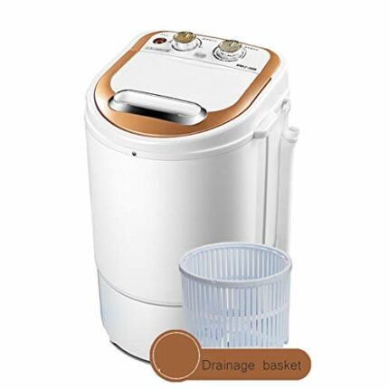 Washing Machines Mini Washing Machine,Portable Compact And Durable Design Household Single Barrel Children's W(mini washing machine) (Gold)