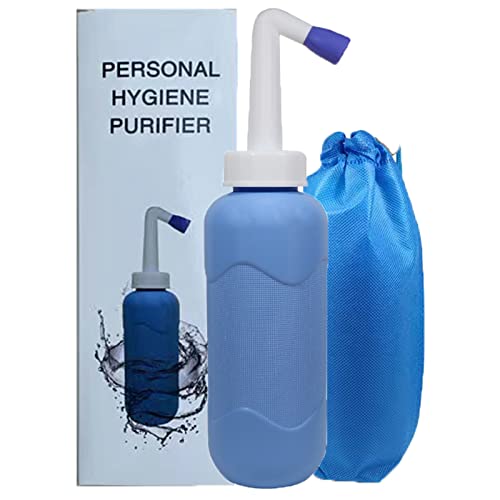 Portable Bidet Sprayer, Travel Bidet Bottle for Personal Hygiene, Handheld Bidet Spray without Compressed Air, Bottle with Mop 500ml