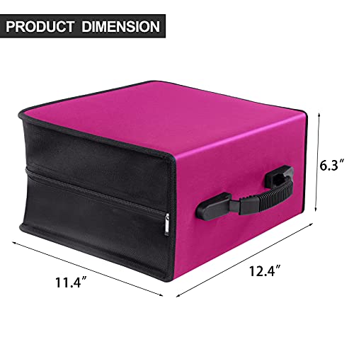 Siveit CD/DVD Binder, CD DVD Case Holder Binder 400 Capacity CD/DVD Wallet Storage Booklet Album Box (Rose)