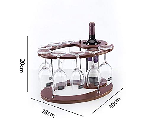 EYLINK Wine Racks, Original Wooden Wine Rack, Creative European Grape Solid Wood Wine Rack Wine Glass Rack Upside Down Wine Cabinet Decoration