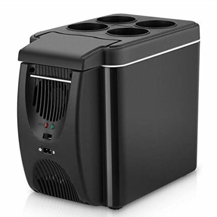 SDFGH Refrigerator Freezer Heater 6L Mini Car Freezer Cooler Warmer, Electric Fridge Portable Icebox Travel Refrigerator