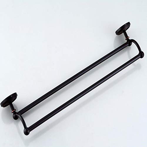 N/A Black Bronze Surface Double Rod Kitchen and Bathroom Pendant Hardware Bathroom Towel Rack Copper Material