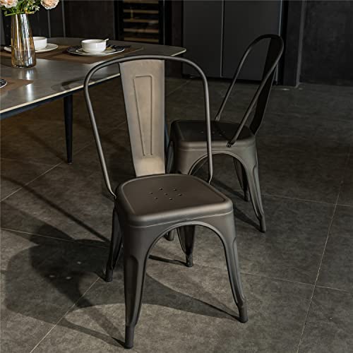 FurnitureR Dining Chair, Metal, Grey
