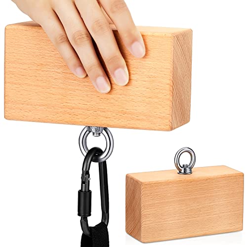 Wettarn Wooden Pinch Block Grip Workout Hand Grip Pinch Block Climbing Power Forearm Trainer Finger Exerciser Strength Training Equipment for Fit