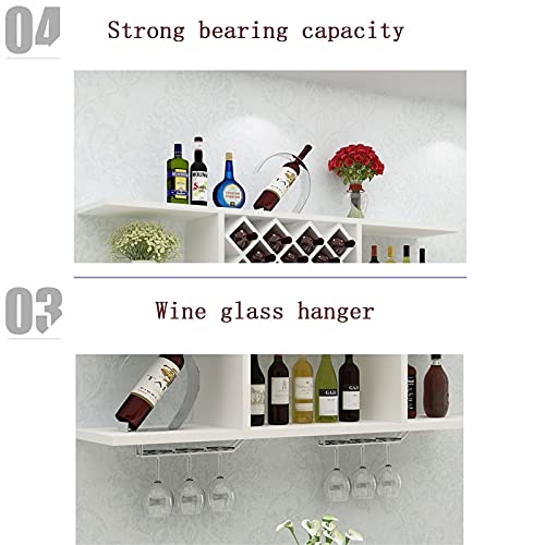 SUCHETA Wine Rack Wall Mounted Wine Racks, Solid Wood Wine Cabinet, Modern And Simple Wall Hanging Red Wine Shelf, Restaurant Shelf, Stylish Crea