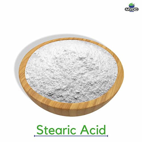 Myoc white stearic acid powder (110gm) cosmetic grade, soap, cream, lotion, detergent, shaving cream shampoo, |preservative, smoother, thickener