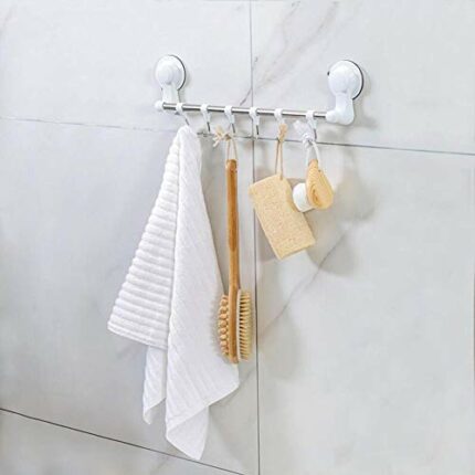 KNOXC Towel Racks,Stainless Steel Bathroom Shelf Six Hook Towel Rack