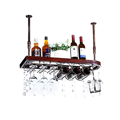 EYLINK European Solid Wood Wine Rack Wine Glass Holder Hanging Home Bar Counter Wine Cabinet Upside Down Goblet Holder Home Decoration