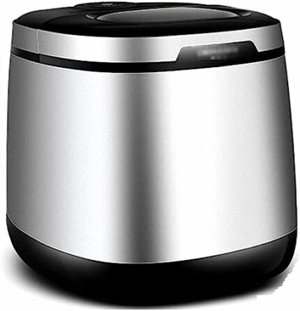 Shykey countertop ice machine Stainless Steel Countertop Ice Maker, 55 lbs. Ice in 24 Hours, 9 Bullet Cubes in 6 Mins Countertop Ice Machine for