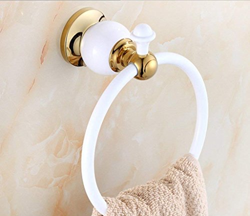 KNOXC Towel Racks, Full Copper Ivory White Towel Towel Rack