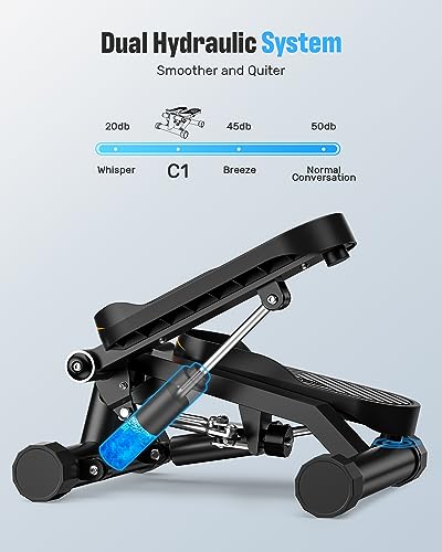 Sportsroyals Stair Stepper for Exercises-Twist Stepper with Resistance Bands and 330lbs Weight Capacity