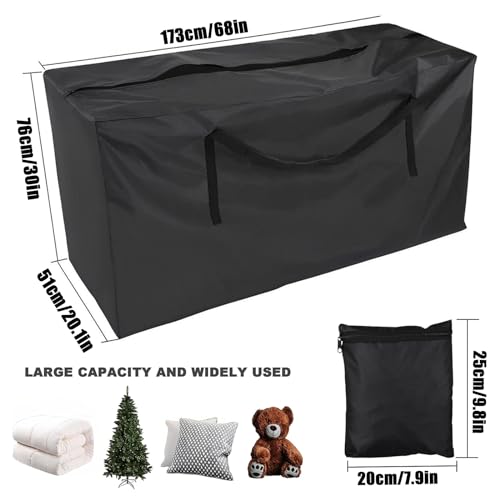 Runup Garden Furniture Cushion Storage Bag, Cushion Bag, Cushion Bags Storage with Handle, Garden Cushion Bag for Outdoor Garden, Lawn, Camping C