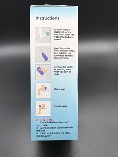 Portable Bidet Sprayer,Travel Bidet Bottle for Personal Hygiene Handheld ,Bidet Spray with No Air Lock Bottom Wiper Bottle(450ml)