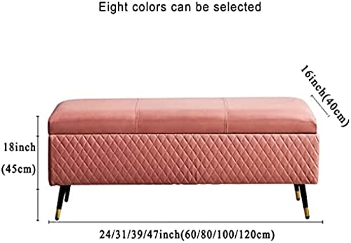 Leather Storage Bench,Premium Storage Bench End Of Bed Upholstered Bench,Modern Bedroom Bench Entryway Bench,Grey,120X40X45Cm(47X16X18Inch)