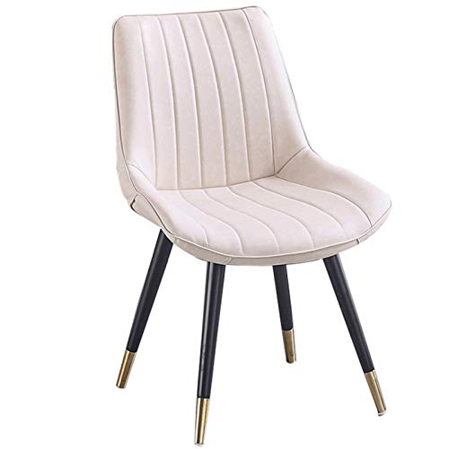 Modern Kitchen Dining Room Chairs Dining Chairs PU Leather Chairs With Black Metal Legs Seat And Backrests Kitchen Living Room Lounge Counter Cha