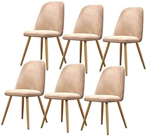Modern Kitchen Dining Room Chairs Vintage Dining Chairs Set Of 6 Kitchen Counter Chairs Lounge Leisure Living Room Corner Chairs With Metal Legs