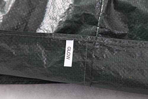 GLOW Premium Outdoor Garden Bench Cover – Heavy Duty Waterproof Protection for Garden Furniture with Plated Eyelets & Tie Down Cords – Tough Wove