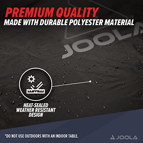 Joola Outdoor Ping Pong Table Cover Fits Both Folding Tables & Flat Tables -Heavy Duty Waterproof Cover with PVC Coating- Dual Function, Fits 9x5