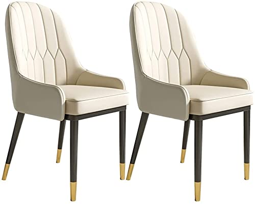 dining chair Office Reception Chairs Business Dining Chairs Set Kitchen Modern Kitchen Dining Chairs Set of 2 Water Proof PU Leather Side Chair w