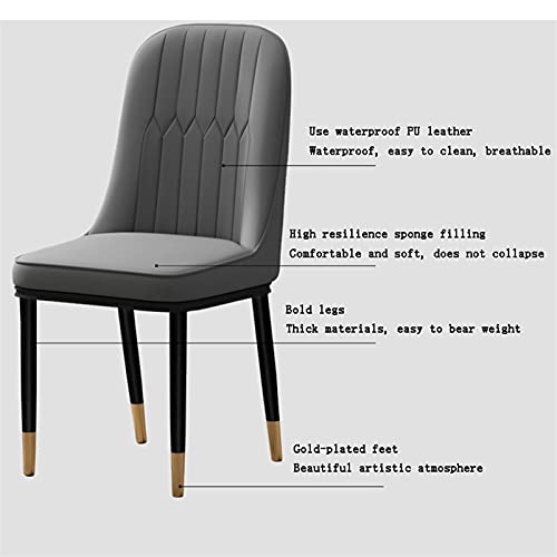 Kitchen Dining Room Furniture Chairs Dining Chairs Set Of 4 Modern PU Water Proof Leather High Back Padded Soft Seat Kitchen Chairs Living Room C
