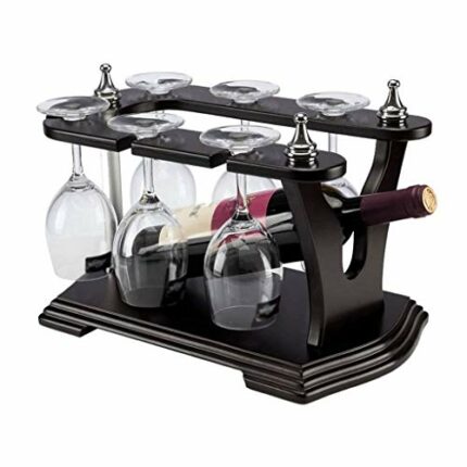 CZDYUF European Solid Wood Wine Glass Holder, Decoration Creative Living Room Wine Cabinet Decoration Home