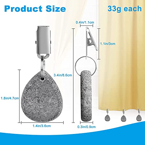 KAIAIWLUO Marble Tablecloth Weights,4 PCS Heavy Duty Table Cloth Weights with Stainless Steel Clip Picnic Table Clips Table Cover Weights for Pic