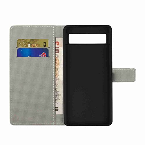 Google Pixel 6A Case,Shockproof PU Leather Wallet Flip Folio Magnetic Clasp Folding Stand Phone Cover with Card Holder ID Slot for Google Pixel 6