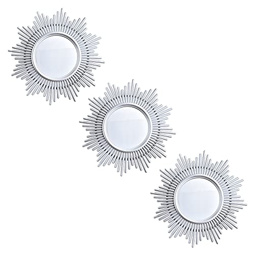 Small Wall Mirrors Decorative Set of 3 | Black and Gold Round Mirrors for Wall Decor Bedroom Living Room | Circle Mirror Wall Decor | Decorative