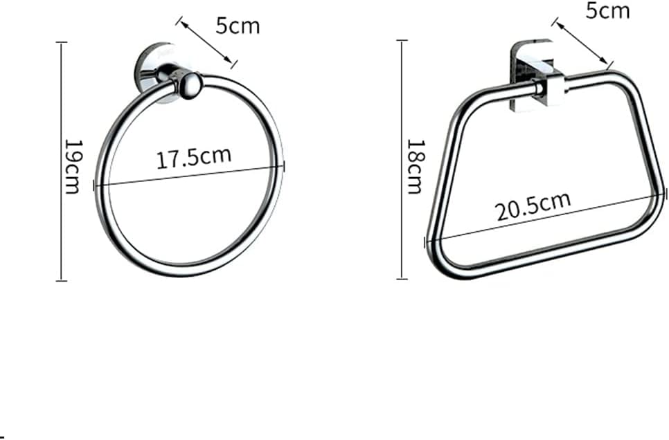RAKUTE Brass Bathroom Towel Ring, Light Luxury Round Towel Rack, Hand Towel Holder, Bathroom Wall-Mounted Bathroom Ring