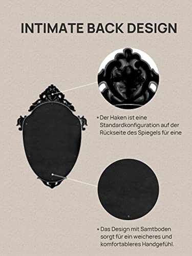 OMIRO Decorative Wall Mirror of Bronze Shield Shape, 41cm L x 28cm W