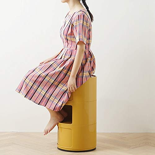 N/A Round Storage Unit Plastic Cabinet Bedside Table for Home Corridor Bathroom Bedroom