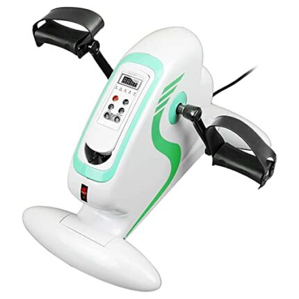 LUNEZY Pedals for Arms and Legs Mini Exercise Bike with LCD Display and Electric Motor