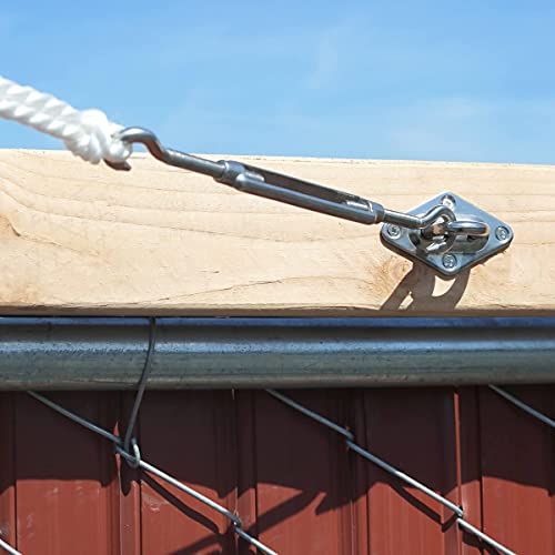 Techson Shade Sail Hardware Kit, 5 inch 304 Stainless Steel Canopy Awning Installation Set for Garden, Outdoor, Patio Triangle Sun Shade