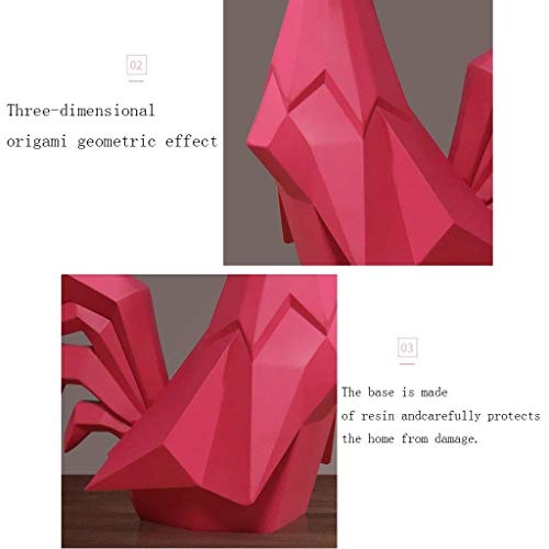 n/a Sculpture decoration- Nordic Style Cock Statue Wine Cabinet Small Ornaments Home Geometric Animal Furnishings Creative Interior Decoration