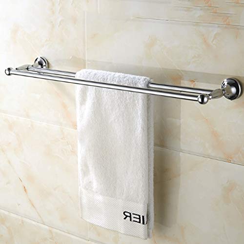 N/A Double pole Towel Rack Max Wall Mounted Anti Rust Stainless Steel Towel Holder Bathroom Kitchen Hardware Accessory