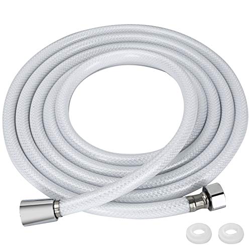 PVC Smooth Shower Hose 3m, JatilEr Universal Replacement Shower Hose Pipe Extra Long Shower Tube with 2 washers, Non-Toxic Flexible, Kink and Lea