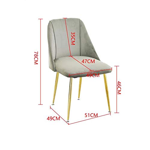 Modern Kitchen Dining Room Chairs Dining Chair With Metal Legs Velvet Seat And Backrests For Office Chair Lounge Dining Kitchen Bedroom (Color :